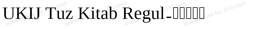 UKIJ Tuz Kitab Regul字体转换
